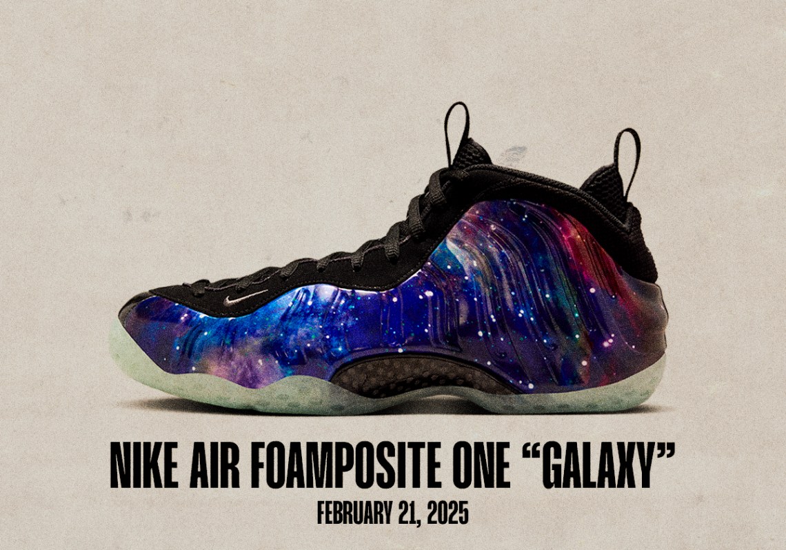 Выпуск кроссовок состоится 16 февраля 22 февраля Nike Air Foamposite One Galaxy
