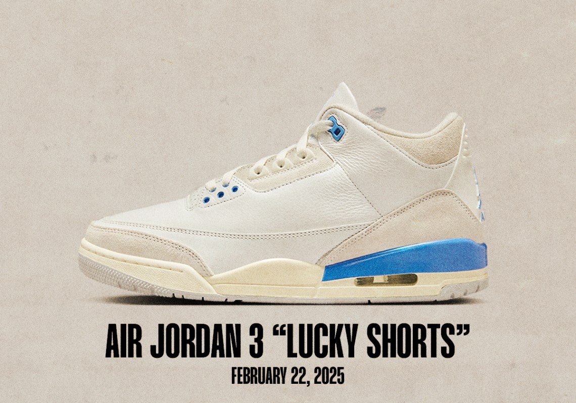 Выпуск кроссовок состоится 16 февраля 22 февраля в шортах Air Jordan 3 Lucky Shorts
