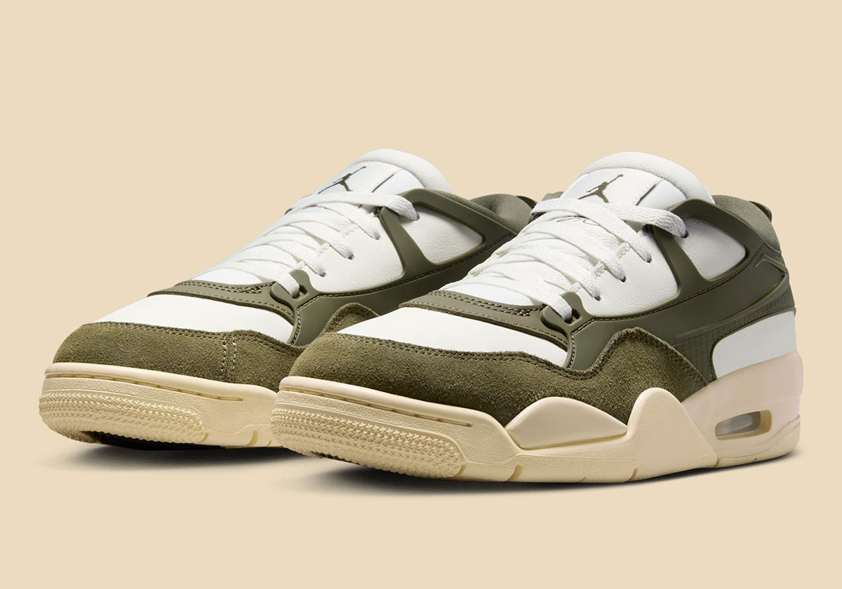 Air Jordan 4 Rm Sail Средний Оливковый с кокосовым молоком Fq7940 121 1