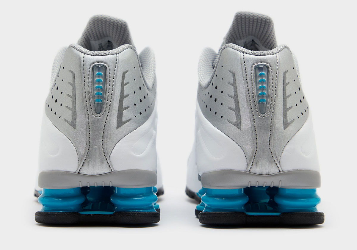 Кроссовки Nike Shox R4 Серебристый металлик Blue Lagoon Hq1988 005 6