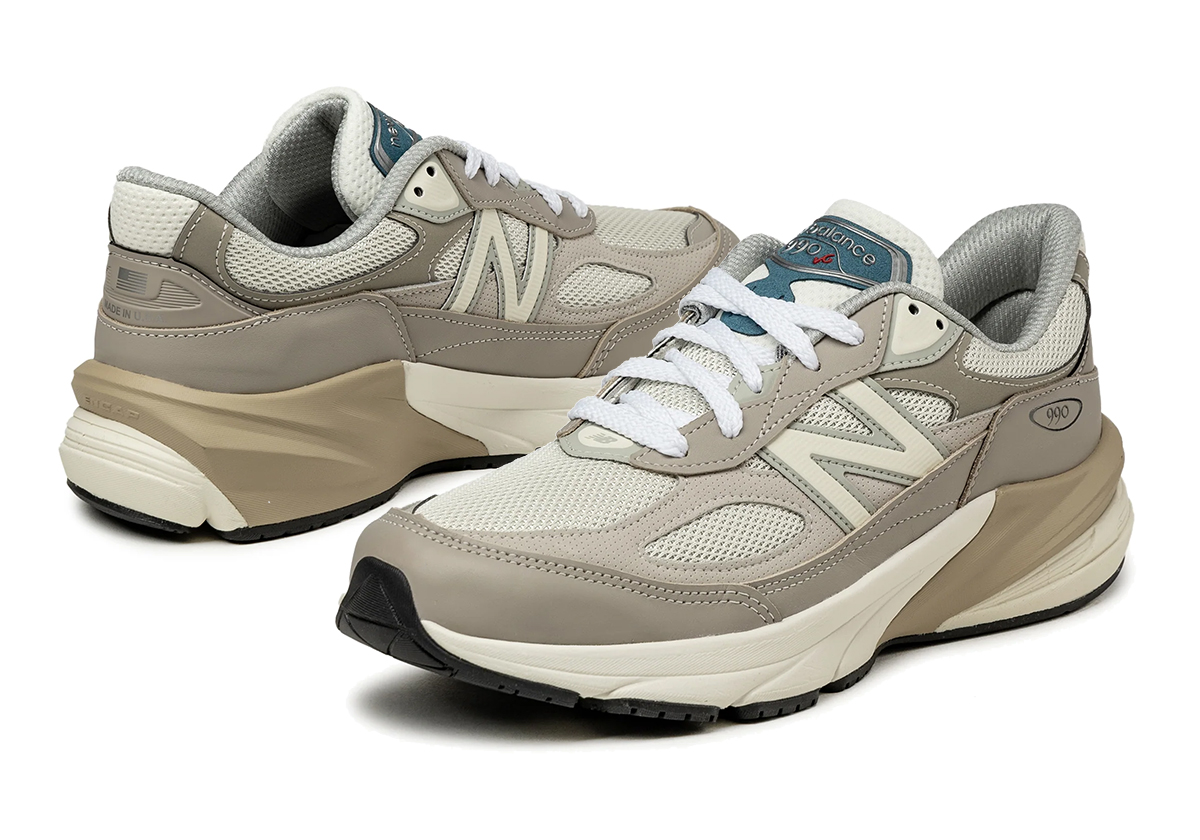 В Модели New Balance 990v6 “Светлый Гриб” Замша Заменена Кожей